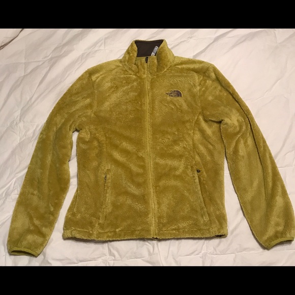 The North Face Jackets & Blazers - North Face Lime Green Furry Zip-up